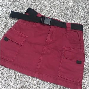 Burgundy skirt